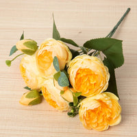 Silk Artificial Flower Rose Peony Bouque Home Decoration Bridal Holding Flower Wedding Decor Bouquet DIY Fake Flower Arrangement