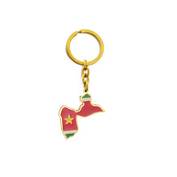 Anniyo France Map Martinique Guadeloupe French Guiana Reunion Island Key-Chain Jewelry Keyring For Women Men #K16A55