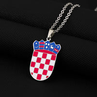 New stainless steel Croatian insignia pendant necklace for men and women couples geometric titanium steel pendant necklace acces