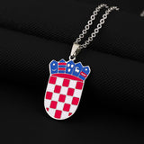 New stainless steel Croatian insignia pendant necklace for men and women couples geometric titanium steel pendant necklace acces