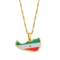 Anniyo Somaliland Pendant Necklaces for Men Women Gold Color Jewelry #263421