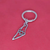 2024 New fashion stainless steel Israel map flower pendant Keychain temperament everything key chain men's and women's accessori