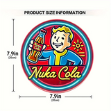 Vintage Nuka Kola wooden sign 7.8x 7.8 inches-iconic vault boy design, bar, cafe and beach house