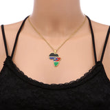 2024 New fashion stainless steel Republic of South Sudan flag necklace for women and men couples ethnic style accessory collarbo