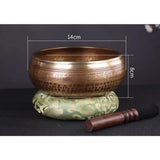 Nepal Large Bowl Singing 20cm Copper Handmade Buddha Bowls Tibetan Yoga Bowl Meditation Tools Buddha Sound Bowls Awareness Set