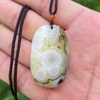 Natural Gobi Agate Pendant Alxa Eye Rock Rough Polished Energy Crystal Quartz Necklace Reiki Healing Stone Decor Gift