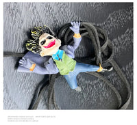 Joker Car Resin Pendant Creative Car Rearview Mirror Cowhide Lrope Cartoon Pendant Christmas Gift 2024 New Product