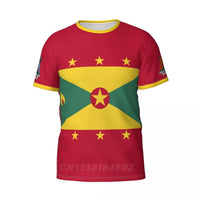2025 Custom Name Number Grenada Country Flag T-shirts Clothes T shirt Men Women Tees Tops For  Fans Gift US Size