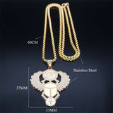 Egyptian Scarab Eye of Ra Horus Symbol Necklaces Stainless Steel Gold Color Ankh Key Of Life Necklace Jewelry collares N2336S01