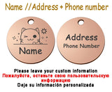 Personalized Pet Cat Dog Name Collar Accessories Circle Custom Engraved ID Tag Necklace Chain Charm Supplies For Dog Product