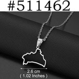 Anniyo Belarus Pendant Necklaces for Women Girls Stainless Steel Jewelry Gold Color and Silver Color #511062