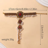 Ethnic Vintage Crystal Decoarion Bracelet For Women Bijoux Ethnic Handmade Metal Beads Tassel Hand Bracelets Jewellery
