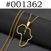 Anniyo Outline Africa Map Pendant Necklaces Jewelry With Namibia,Saint Kitts and Nevis #001362