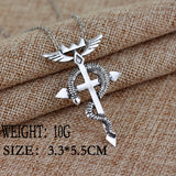 Fashion Dragon Wing With Cross Necklace Punk Style Vintage Necklace Mans Hiphop Accessories