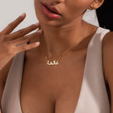 Box Chain Necklace Custom Arabic Name Stainless steel 18K Gold Plated Personalized Muslim Jewelry Eid Gift for Women Mother's