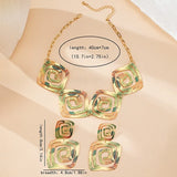 Multicolor Geometric Spirals Necklace Pendant Chain Women Girls Gifts Fashion Jewelry Hot Sale Party Gift 2025 New Style