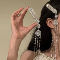 Y2K Style Metal Butterfly Hair Clip For Women Glitter Rhinestone Tassel Hair Clip Girls Trendy Exquisite Jewelry Hair Accessory