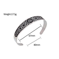 Fashion Creative Vikings Valknut Bracelets For Men Women 316L Stainless Steel Nordic Celtics Knot Open Bangle Jewelry Wholesale