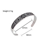 Fashion Creative Vikings Valknut Bracelets For Men Women 316L Stainless Steel Nordic Celtics Knot Open Bangle Jewelry Wholesale
