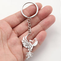 Skyrim Phoenix Pendant Stainless Steel Keychain Men's and Women's Couple Fashion Party Birthday Gift Jewelry Gift New 2025