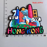 Hong Kong Refrigerator Magnets Tourism wood PVC Resin Fridge magnet Decoration Victoria Harbour Convention and Exhibition Centre