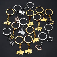 Anniyo Ukrainian Keychain Ukraine Key Ring Ukrainian Jewelry Key Chains for Women Men #000150