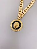 Exaggerated Lion Head Pendant Short Necklace, Zinc Alloy Jewelry choker necklace for women
