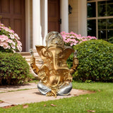 1 Piece of Exquisite Indian Elephant God Jialash Golden Statue Ornaments, Praying for Blessings and Auspicious Home Goodies, Unified Indian Art Style Decoration