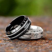 2024 NEW Men's 316L stainless-steel rings retro Odin Viking rune for teen RING Amulet fashion Jewelry Gift Valentine's day Gift
