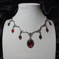 〔YY110〕Vampire Cameo Choker, Gothic Jewelry, Victoria, Retro, Butterfly, Blood Drop, Pagan, Witchcraft, Alternative, Necklace