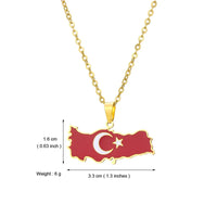 2024 new fashion stainless Gangerchi map pendant necklace temperament everything collarbone chain birthday anniversary gift