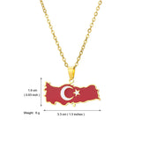 2024 new fashion stainless Gangerchi map pendant necklace temperament everything collarbone chain birthday anniversary gift