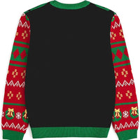 Family Matching Christmas Sweaters Gingerbread Man Green Knit Pullover Women's Long Sleeve Cozy Couple Holiday Party Outfit
