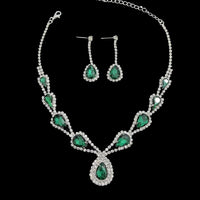 Ladies' Fashion Design Water Drop Series Set Necklace Earrings Jewelry Set Suitable for Wedding, Party, Festival Gifts