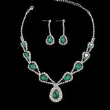 Ladies' Fashion Design Water Drop Series Set Necklace Earrings Jewelry Set Suitable for Wedding, Party, Festival Gifts