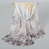 Indian Style New Chiffon Scarves Women Breathable Thin Simulation Silk Scarf Ladies Shawl And Wraps Women Printing Hijab Stole