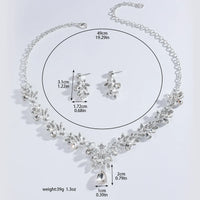 Ladies' fashionable, simple, light luxury style, crown necklace, earrings, jewelry set, wedding party, holiday gift