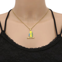 2024 New fashion stainless steel Saint Vincent Map necklace for men and women geometric titanium steel pendant ethnic style coll