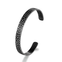 European and American Minimalist Concave Point Bracelet Men Women's Retro Versatile Stainless Steel Couple Opening Trend Bangle