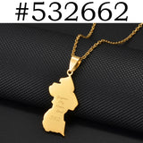Anniyo Guyana-My Native Land 592 Pendant Necklaces Women Girls Stainless Steel Ethnic Jewelry  #532662