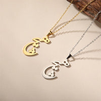Jeshayuan Persian Iranian Farsi Hich Necklace for Women Men Chains Choker Gold Color Stainless Steel Necklace Couple Jewelry