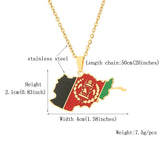 New stainless steel Stainless steel Afghanistan map necklace couple style famous style pop personality dripping titanium steel a