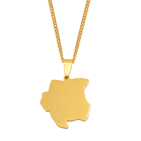 Anniyo Suriname Map Pendant Necklaces Sranan Sarnam Ethnic Jewelry  #062521