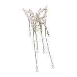 Y2K Style Metal Butterfly Hair Clip For Women Glitter Rhinestone Tassel Hair Clip Girls Trendy Exquisite Jewelry Hair Accessory