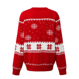 Christmas Family Matching Sweaters Mum Daughter Pullover Dad Son Cartoon Loose Jumper Boys Girls Casual Knitted Autumn Clothes