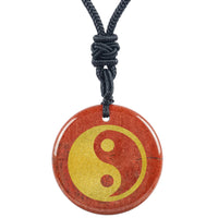 Chinese FengShui Amulet Crystal Quartz Tai Chi Yin Yang Fish Symbol Necklaces Taoist Reiki Energy Exorcism Pendants Jewelry