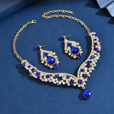 Ladies' fashionable design necklace earrings jewelry set suitable for daily wear, wedding parties, holiday gifts