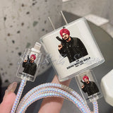 Legend Rapper Sidhu Moose Wala Protection Case for IPhone 15 14 13 Pro Max 18/20W Charger&Charging Protector Data Wire Winder