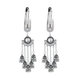 New Ethnic Indian Gold Color Crystal Long Tassel Hairpins Geometric Retro Hair Clips Girls Barrettes Slid Clip Fashion Jewelry