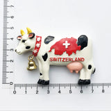 Switzerland Snow Mountain Lovers Squirrel Skiing 3D Fridge Magnets Tourism Souvenirs Refrigerator Magnetic Stickers Gift